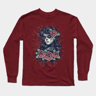 Vintage Day of Dead Girl Long Sleeve T-Shirt